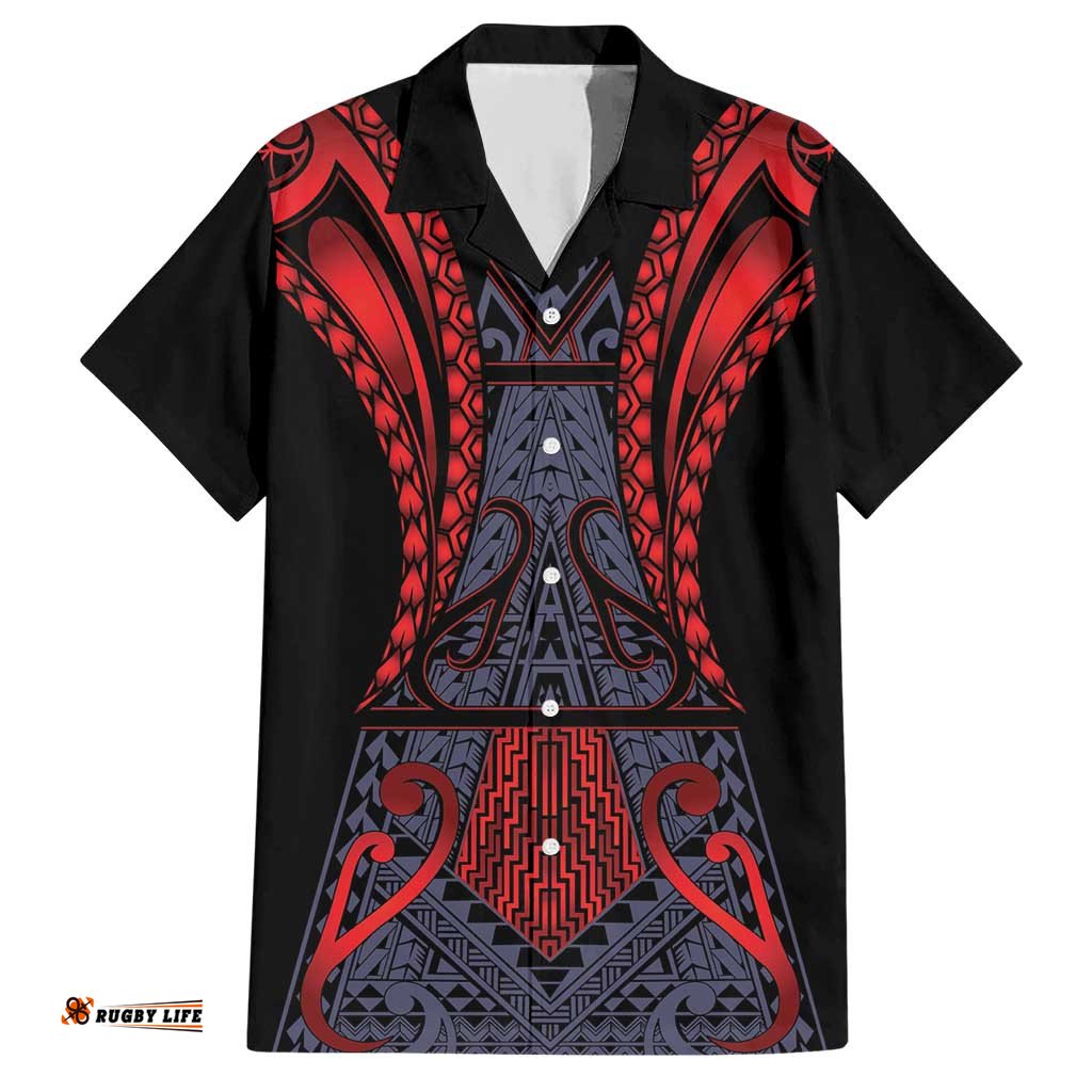 Custom New Zealand Hawaiian Shirt Maori Kiwiana Pattern Tukutuku Motif LT9