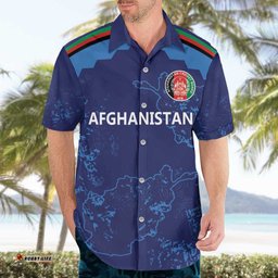 Afghan Atalans Cricket Custom Hawaiian Shirt Afghanistan Map with Sporty Style LT9