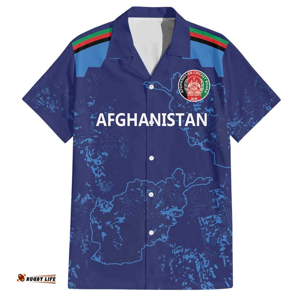 Afghan Atalans Cricket Custom Hawaiian Shirt Afghanistan Map with Sporty Style LT9