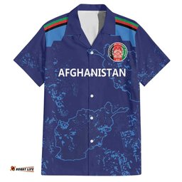 Afghan Atalans Cricket Custom Hawaiian Shirt Afghanistan Map with Sporty Style LT9