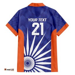 India Cricket Custom Hawaiian Shirt Ashoka Chakra with Flag Style LT9