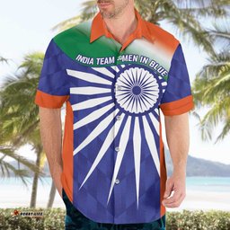 India Cricket Custom Hawaiian Shirt Ashoka Chakra with Flag Style LT9