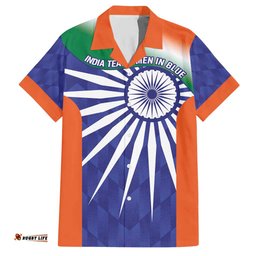 India Cricket Custom Hawaiian Shirt Ashoka Chakra with Flag Style LT9