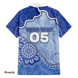 Custom Roos Football Hawaiian Shirt Aboriginal Dot Art Pattern DT05