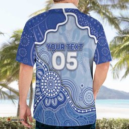 Custom Roos Football Hawaiian Shirt Aboriginal Dot Art Pattern DT05