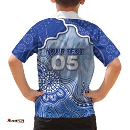 Custom Roos Football Hawaiian Shirt Aboriginal Dot Art Pattern DT05