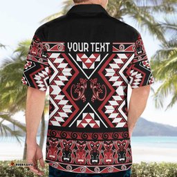Personalised Aotearoa Waitangi Hawaiian Shirt Taniko Motifs - Mania Gecko LT7