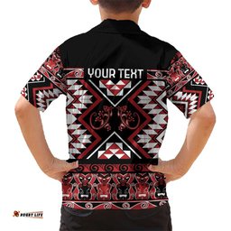 Personalised Aotearoa Waitangi Hawaiian Shirt Taniko Motifs - Mania Gecko LT7