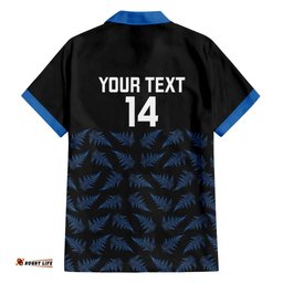 New Zealand Silver Fern Cricket Custom Hawaiian Shirt Black Cap T20 Version LT14