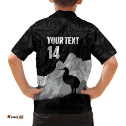 New Zealand South Island Football Custom Hawaiian Shirt Aoraki Mount Cook With Kiwi Maori Pattern LT14