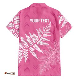 New Zealand Lawn Bowls Breast Cancer Personalized Hawaiian Shirt Wrap-Around Silver Fern LT7