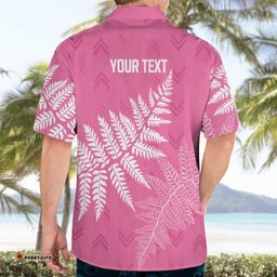 New Zealand Lawn Bowls Breast Cancer Personalized Hawaiian Shirt Wrap-Around Silver Fern LT7