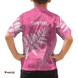 New Zealand Lawn Bowls Breast Cancer Personalized Hawaiian Shirt Wrap-Around Silver Fern LT7