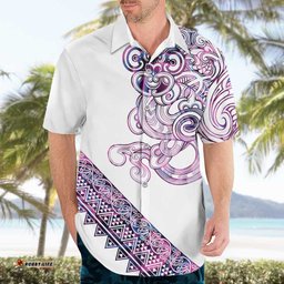 Mawhero Paua shell Kowhaiwhai Taniko Personalised Hawaiian Shirt Taniwha Maori Tribal Style LT9