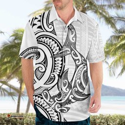 New Zealand Hammerhead Shark Hawaiian Shirt Maori Haehae Mangopare White LT14