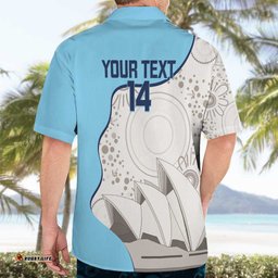 Custom New South Wales Cricket Hawaiian Shirt Go NSW - Aboriginal Art LT14