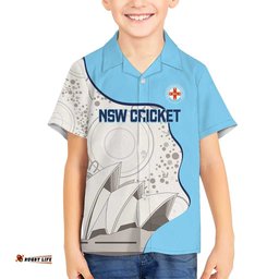 Custom New South Wales Cricket Hawaiian Shirt Go NSW - Aboriginal Art LT14