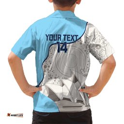 Custom New South Wales Cricket Hawaiian Shirt Go NSW - Aboriginal Art LT14