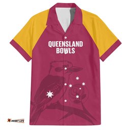 Custom Queensland Bowls Australia Hawaiian Shirt Go Champions QLD Kookaburra LT14