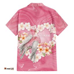 Personalised Pink Galah Australia Valentine's Day Hawaiian Shirt I Love You With All My Heart LT14