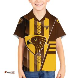 Personalized Hawthorn Hawks Hawaiian Shirt Modern Geometric Sports Graphic Style TS04