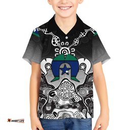 Torres Strait Islander Flag Hawaiian Shirt Dhari Indigenous Dotwork Pattern Art TS04