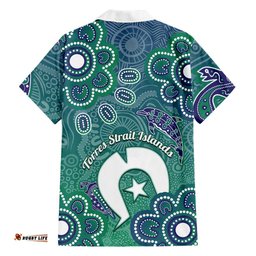 Sea Turtle Torres Strait Islands Hawaiian Shirt Pacific Indigenous Australian Oceanic Dot Art TS04