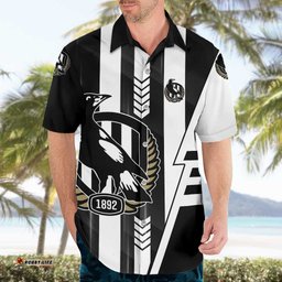 Personalized Collingwood Magpies Hawaiian Shirt Modern Geometric Sports Graphic Style TS04