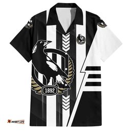 Personalized Collingwood Magpies Hawaiian Shirt Modern Geometric Sports Graphic Style TS04