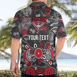 Personalized Essendon Bombers Hawaiian Shirt Aboriginal Dot Painting Graffiti Style TS04