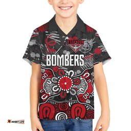Personalized Essendon Bombers Hawaiian Shirt Aboriginal Dot Painting Graffiti Style TS04