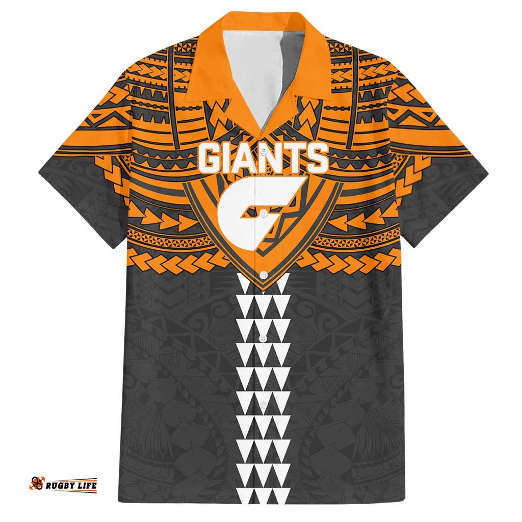 Personalized GWS Giants Hawaiian Shirt Polynesian Tribal Pattern Heritage Football TS04
