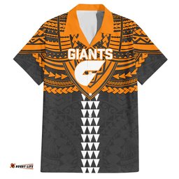 Personalized GWS Giants Hawaiian Shirt Polynesian Tribal Pattern Heritage Football TS04