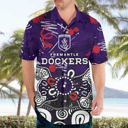 Personalized Fremantle Dockers Hawaiian Shirt Aboriginal Dot Painting Graffiti Style TS04