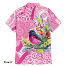 Pink Robin Aboriginal Inspired Hawaiian Shirt LT9