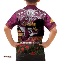 Personalised Sea Eagles Rugby ANZAC Day Hawaiian Shirt Last Post Poppy We Will Remember Them LT14