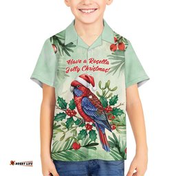 Watercolor Floral Crimson Rosella Hawaiian Shirt Its Aussie Christmas Time! LT9