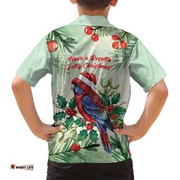 Watercolor Floral Crimson Rosella Hawaiian Shirt Its Aussie Christmas Time! LT9
