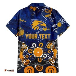 Personalized West Coast Eagles Hawaiian Shirt Aboriginal Dot Painting Graffiti Style TS04
