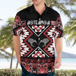 Personalised Taniko Motifs Aotearoa Hawaiian Shirt Waitangi Kowhaiwhai Kiwi LT7
