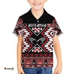 Personalised Taniko Motifs Aotearoa Hawaiian Shirt Waitangi Kowhaiwhai Kiwi LT7