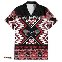 Personalised Taniko Motifs Aotearoa Hawaiian Shirt Waitangi Kowhaiwhai Kiwi LT7