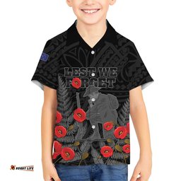 Personalised New Zealand ANZAC Day Hawaiian Shirt Lest We Forget Soldier Memorial LT15
