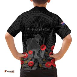 Personalised New Zealand ANZAC Day Hawaiian Shirt Lest We Forget Soldier Memorial LT15