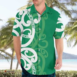 Pounamu Green Maori Hawaiian Shirt Koru Kowhaiwhai LT7