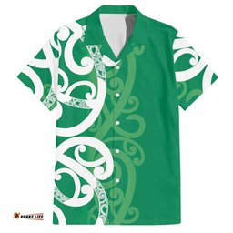 Pounamu Green Maori Hawaiian Shirt Koru Kowhaiwhai LT7