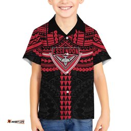 Personalized Essendon Bombers Hawaiian Shirt Polynesian Tribal Pattern Heritage Football TS04