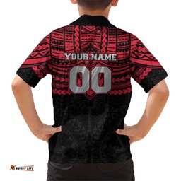 Personalized Essendon Bombers Hawaiian Shirt Polynesian Tribal Pattern Heritage Football TS04