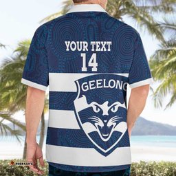 AFL Cats Football Custom Hawaiian Shirt Geelong Proud Indigenous Art LT14