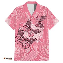 Personalized Pink Butterfly Spirit Hawaiian Shirt Australias Breast Cancer Awareness LT9
